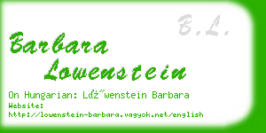 barbara lowenstein business card